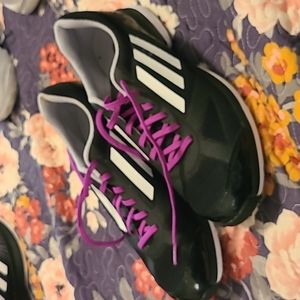 Adizero ladies golf shoe size 9 black, purple and white